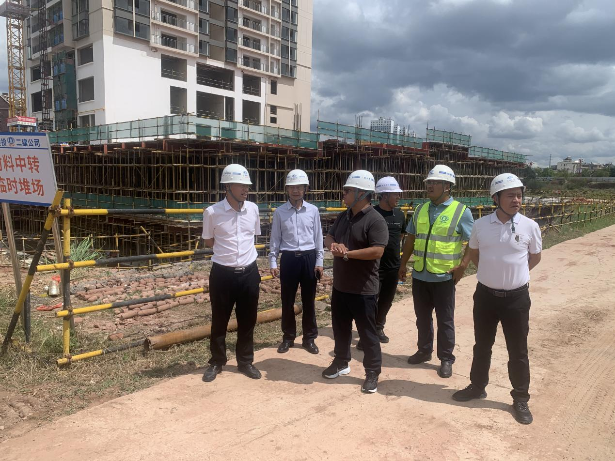 【抢抓黄金期 奋战100天】陈定华、董学友到楚雄新航鸿雅房地产开发建设项目（3#、5#、6#）调研