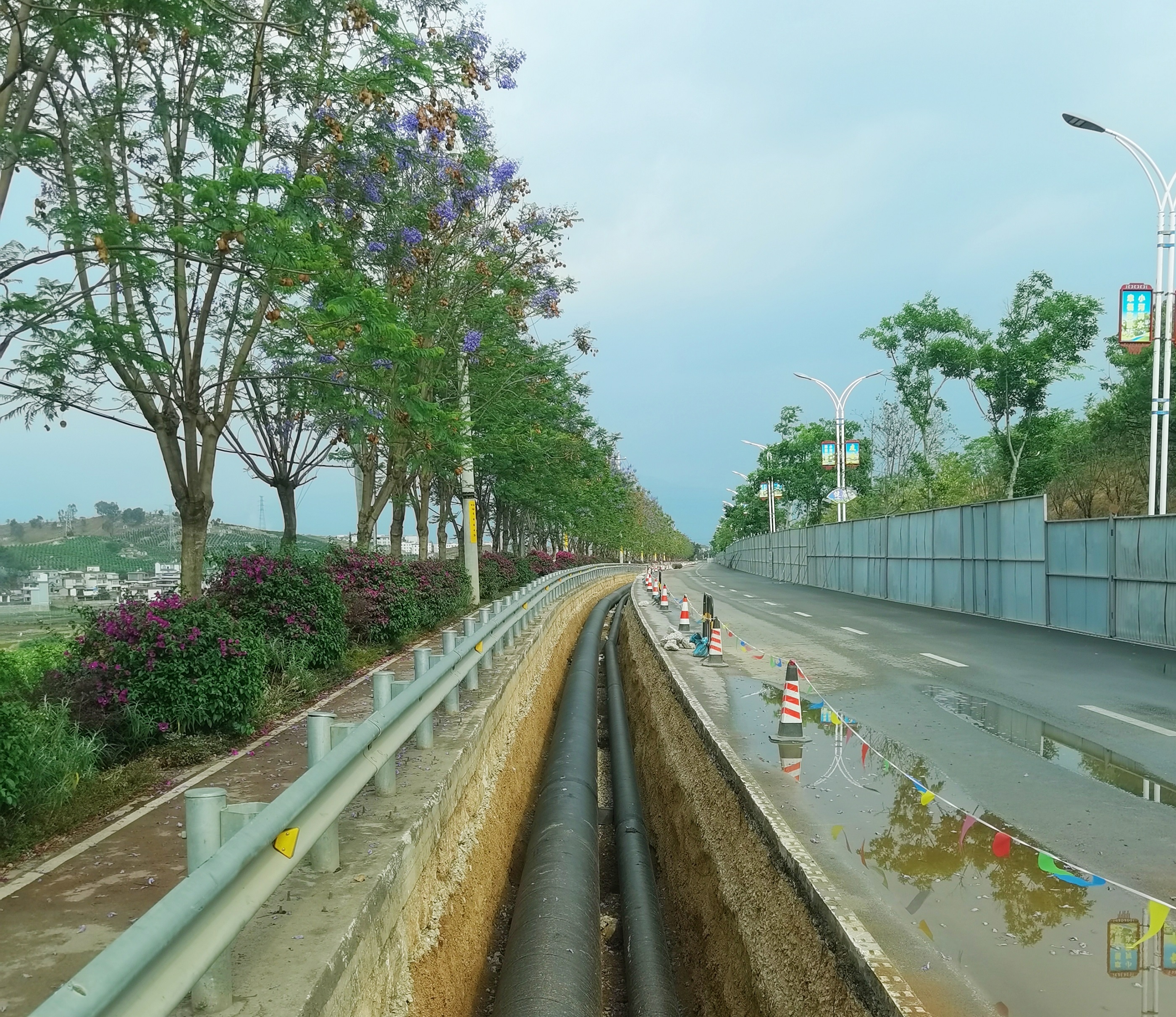 【项目动态】弥渡县城乡供水一体化项目县城二水厂应急供水管网试通水成功